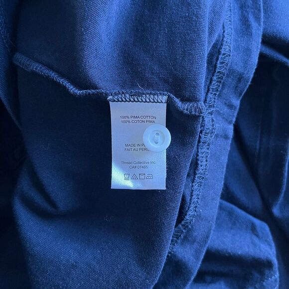 Psycho Bunny Men's Long Sleeve Placket Hoodie in Navy Pima Cotton Size Small EUC - Picture 5 of 8